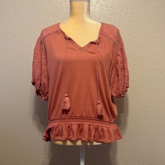 𝅺est 1946 Pink Boho Top Size XL - Picture 1 of 7